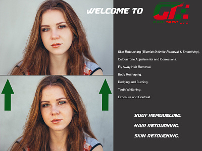 Photo retouching and Model retouching. exposure and contrast fly away hair removal graphic design hair retouching photo retouching skin retouching teeth whitening