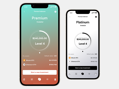 Investment app - iOS UI UX [Concept]