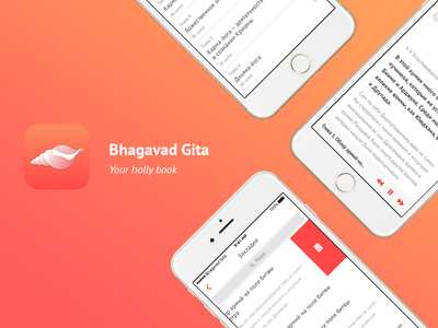 Bhagavad Gita android application design interface ios mobile