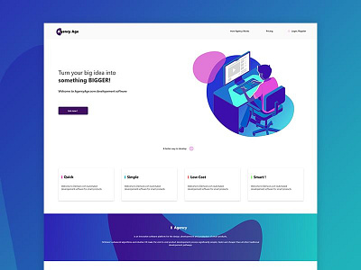 Ui / UX Landing Page design graphic design illustration logo typography ui ux vector