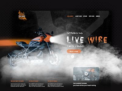 Harley Davidson - Web page Design colors design photography typography ui ui ux design ux vector web