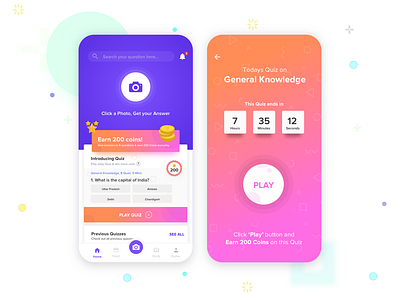 Experience Quiz with colors colors design typography ui ui ux design