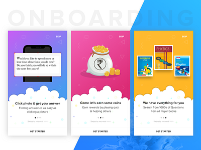 User Onboarding Screens colors design typography ui ui ux design ux