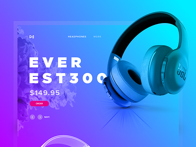 JBL Headphone - Landing Page Design app branding colors design photography typography ui ui ux design ux web