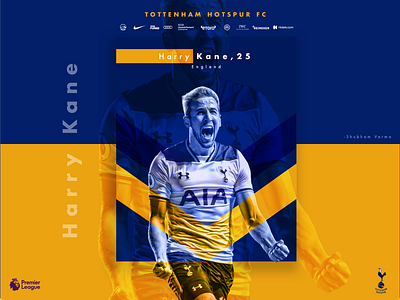 Poster Design - Tottenham Hotspur blue branding character colors design illustration photography poster typography ui ui ux design ux web