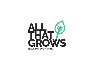 ATG - Branding branding font green grows leaf logo organic raleway seeds typography ui ux