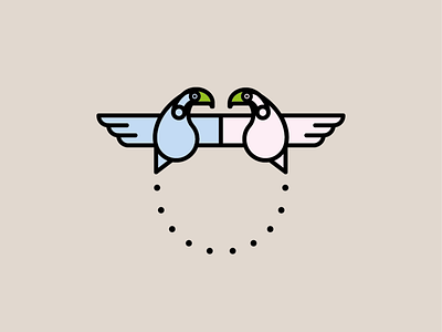 Birds birds illustration logo magic tropical