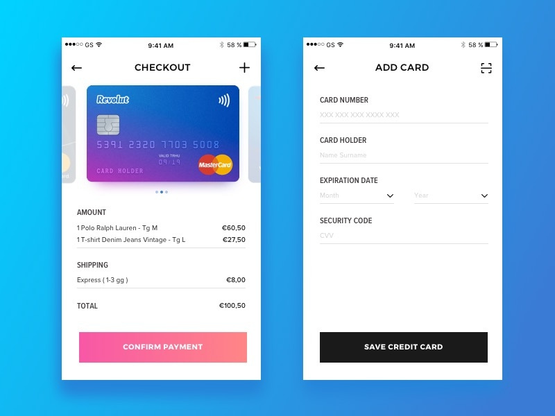 DAILY UI CHALLENGE #2 CREDIT CARD CHECKOUT by Federica on Dribbble