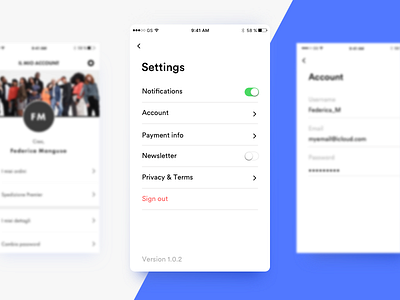 DAILY UI CHALLENGE #7 SETTINGS