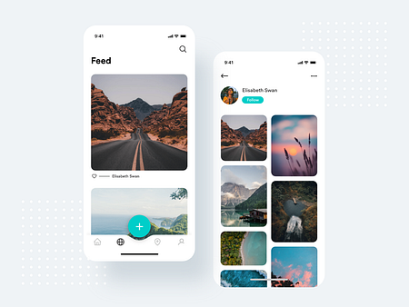 Travel App Design Project - Feed by Federica on Dribbble