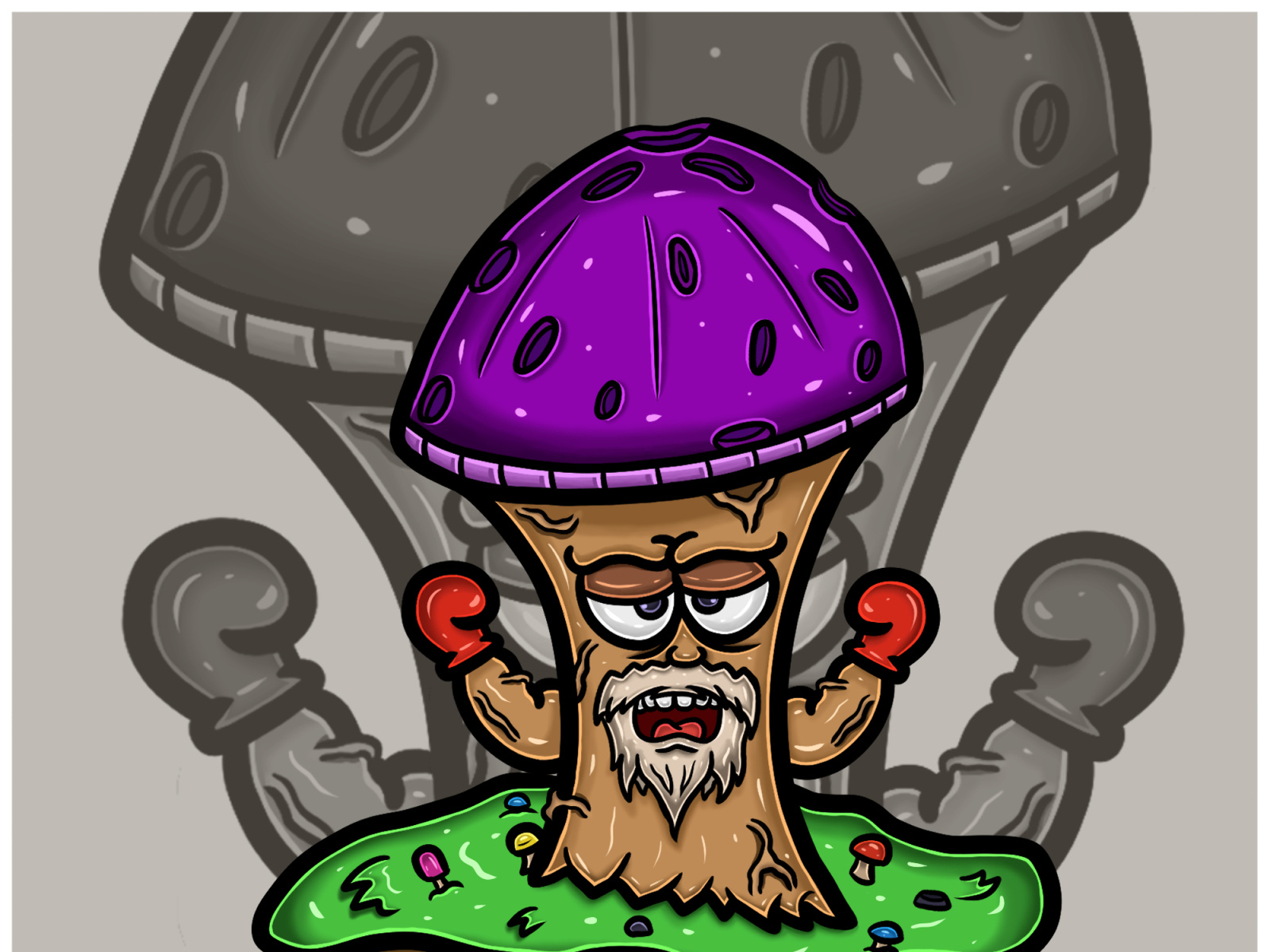 Mushroom Cartoon Mushroom Boxing by Gerobo Studio on Dribbble