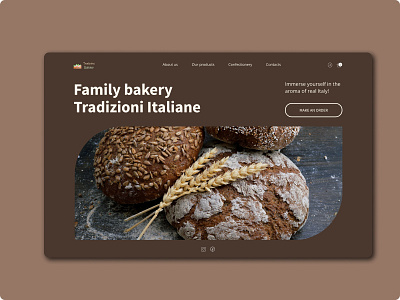 Design concept for a family bakery design typography ui ux