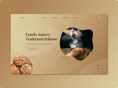 Design concept for a family bakery design typography ui ux