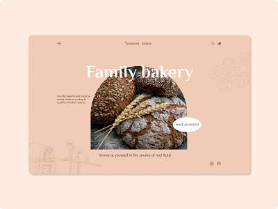 Design concept for a family bakery design typography ui ux