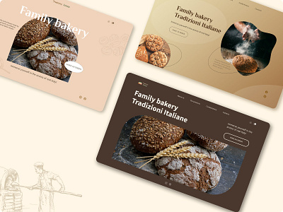 First screen for a family bakery 1st screen design design concept typography ui ux