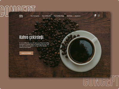 Design concept for a coffee house 1st screen design design concept typography ui ux