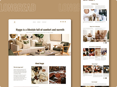 Longread on "Hygge" design design concept longread typography ui ux