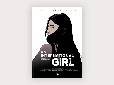An International Girl Poster for Life Force Films girl poster design vector art