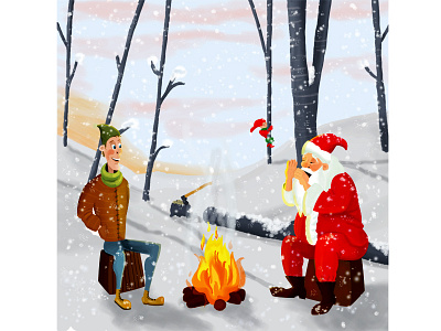 Unexpected Company art characterdesign digital illustration winterillustration