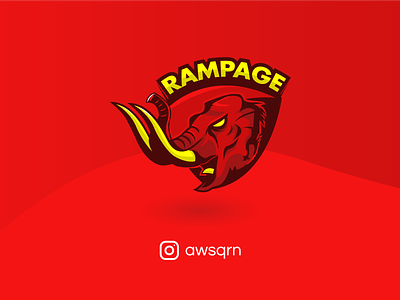 Rampage E-Sport Logo elephant esport esports logo logo malaysia