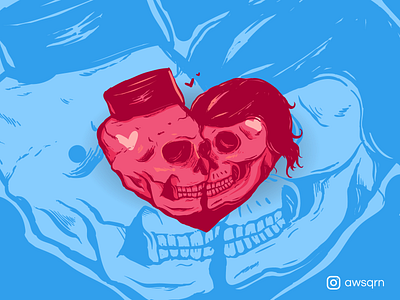 Cinta Selamanya illustration love malaysia skull valentine day