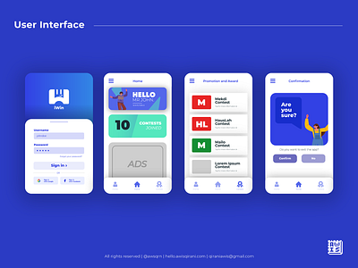 iWin Mobile App Interface 1 illustration malaysia mobile app design ui
