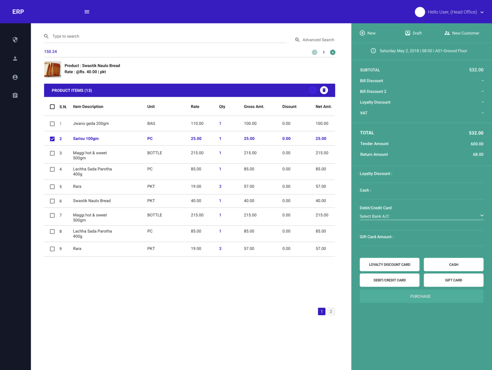 POS Screen By Ravindra Fauzdar On Dribbble