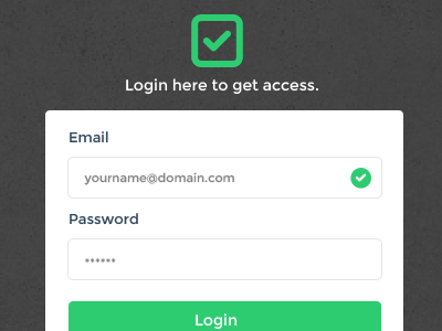 Login Form form login