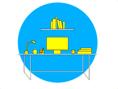 Office Desk Illustration design desk illustration office