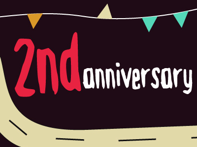 MoviewsInsider Second Anniversary Illustrated Banner anniversary design illustration ui