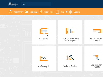 Asset Tracking Report Page asset design ui