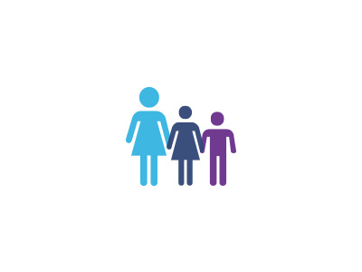 Girl and Children Education Concept Logo