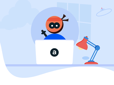 Ninja Developer - Header Illustration ninja developer design illustration