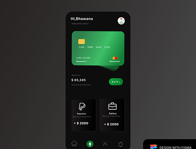 ui design ofmoney balance