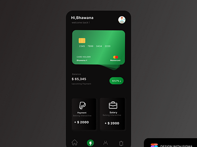 ui design ofmoney balance