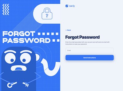 "Forgot Password" Character flat generative art generativeart illustration minimal typography ui ux vector web