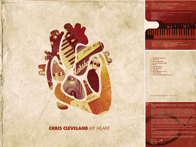 Chris Cleveland My Heart album art cd chris cleveland cover design digipak heart invisibleelement layout music