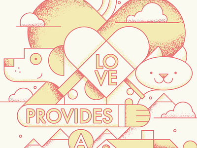 Love Provides A Home - changeclothing cat cause changeclothing charity dog heart illustration lineart love shirt tee vector