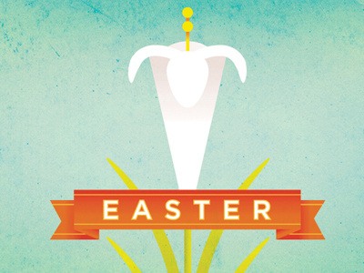 Easter aumc easter illustration lily minimal retro sparrow creative texture