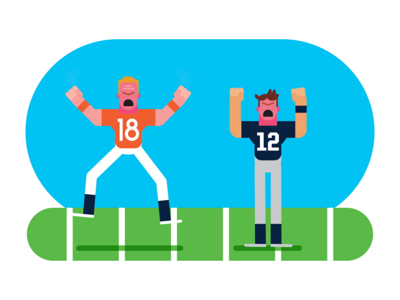 ESPN Brady vs. Manning - Angry animation character espn football motion nfl peytonmanning tombrady