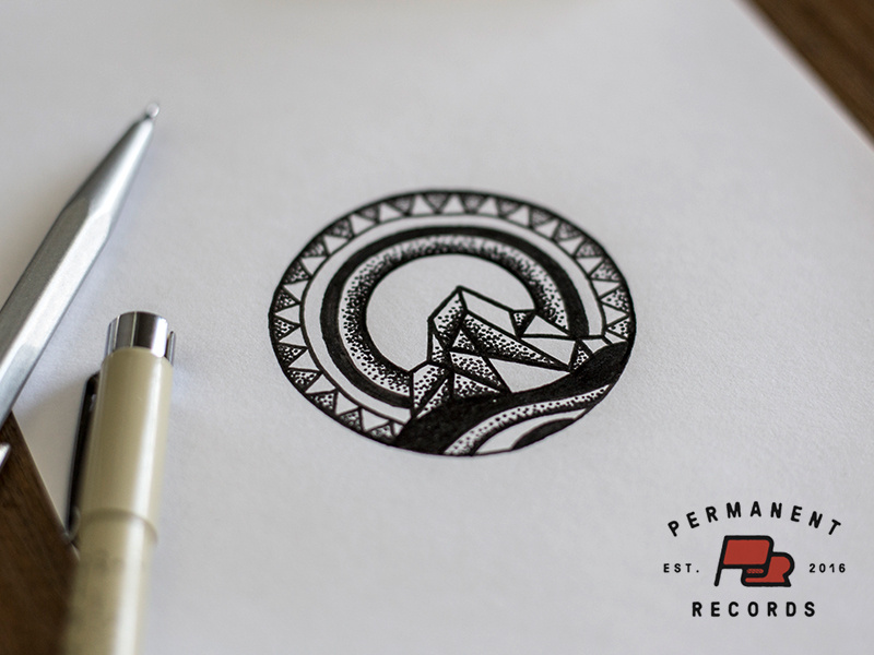 Permanent Records - Sketch process sketch song lyrics beatles sun mountain illustration design tattoo permanent records