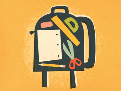 BWAP Frame 06 backpacks illustration invisibleelement mid century modern motion design