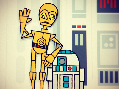 c3po and r2d2 drawing