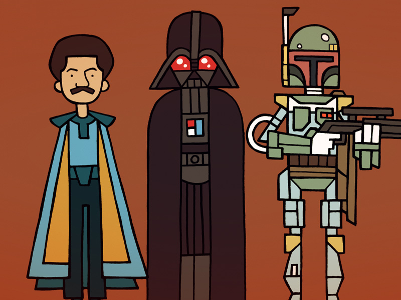Lando Vader & Boba Fett : WIP star wars illustration character fan art sketch vector