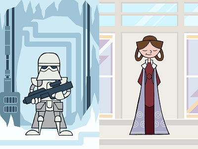 EP5 : Snowtrooper & Leia empire strikes back fan art illustration leia snowtrooper star wars