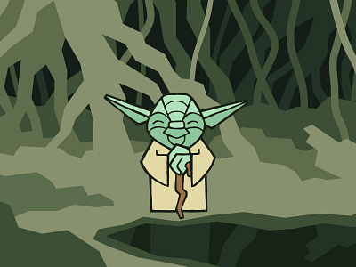 EP5 : Yoda dagobah empire strikes back fan art illustration star wars yoda