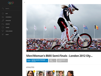 Olympics Web App - Player