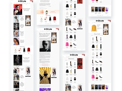 Instyle - online magazine article catalog fashion journal magazine online magazine publication ui ux web page webpage
