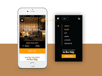 Luxury Hotel Screens hotel mobile responsive