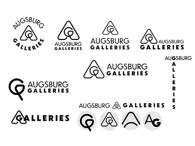 Augsburg Galleries Logo app branding design graphic design illustration logo typography ui ux vector